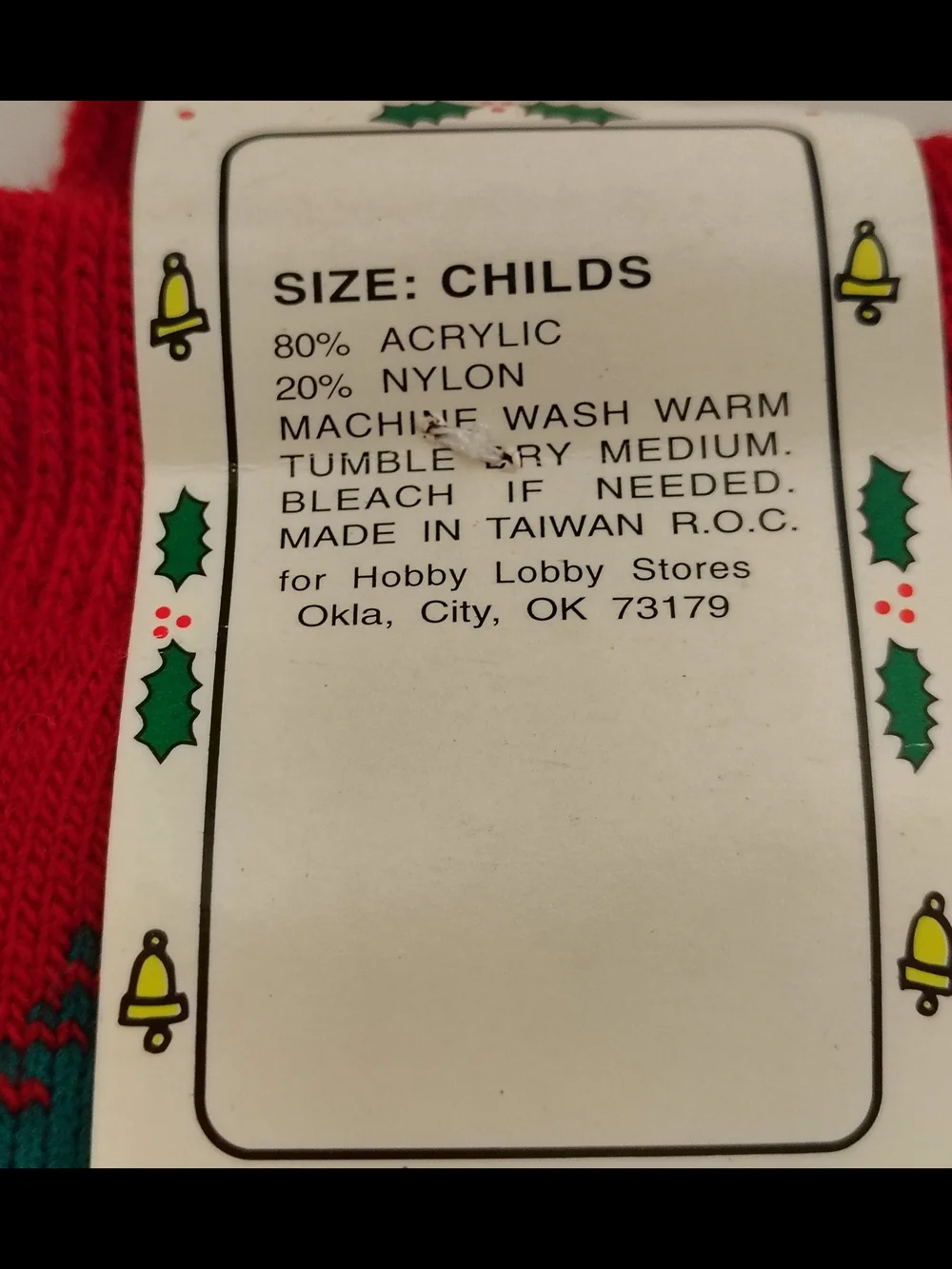 Child's Christmas Booties.   None Slip.  Red & Green.  New